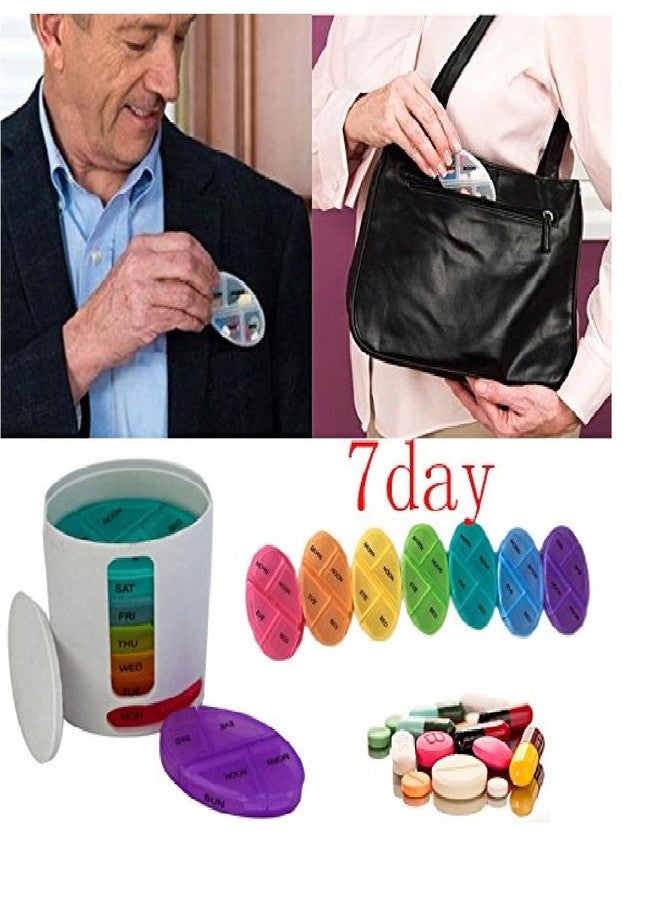 PARAM Pro Pill Box 7 Days Medicine Container Round - Image 5